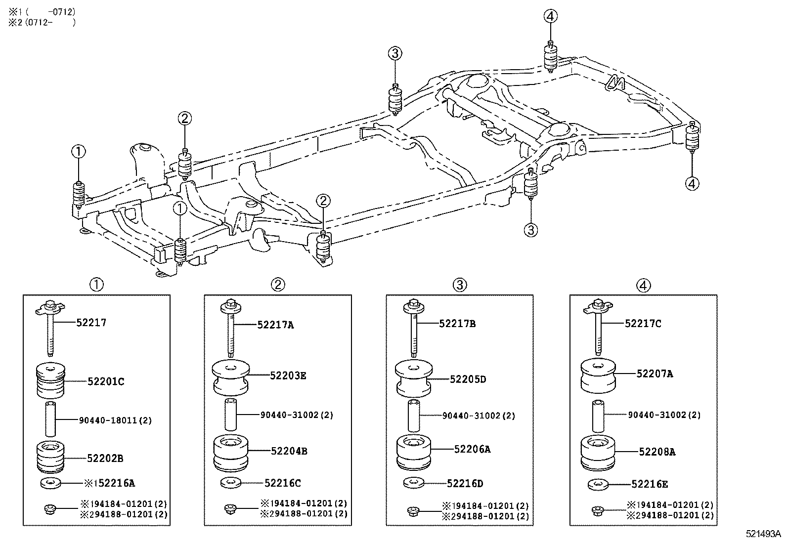  FJ CRUISER |  CAB MOUNTING BODY MOUNTING