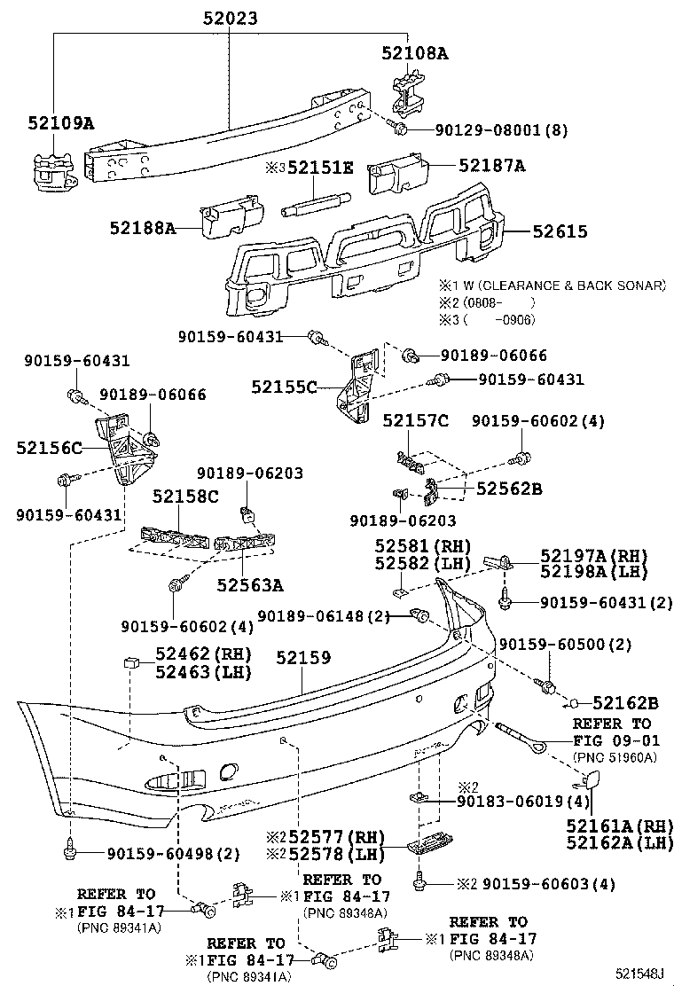  IS250 350 |  REAR BUMPER BUMPER STAY