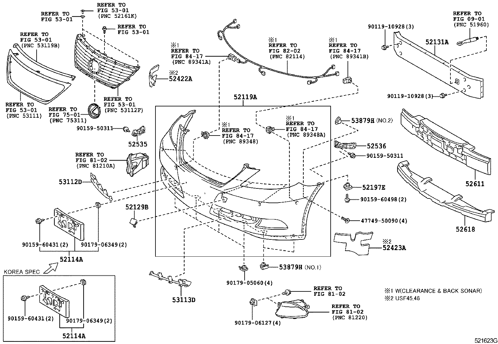  LS460 460L |  FRONT BUMPER BUMPER STAY