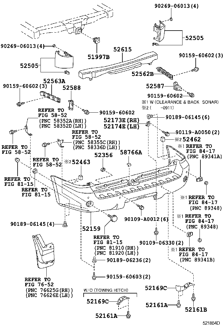  SEQUOIA |  REAR BUMPER BUMPER STAY