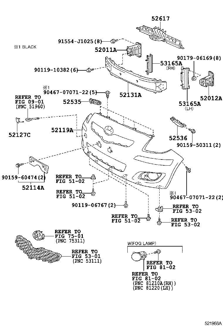  YARIS |  FRONT BUMPER BUMPER STAY