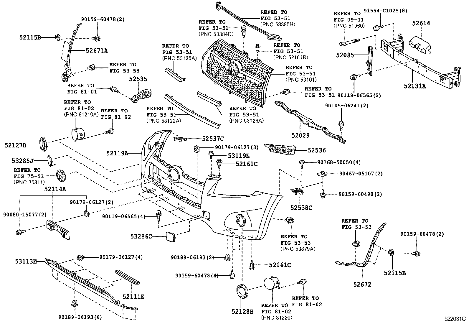  RAV4 NAP |  FRONT BUMPER BUMPER STAY