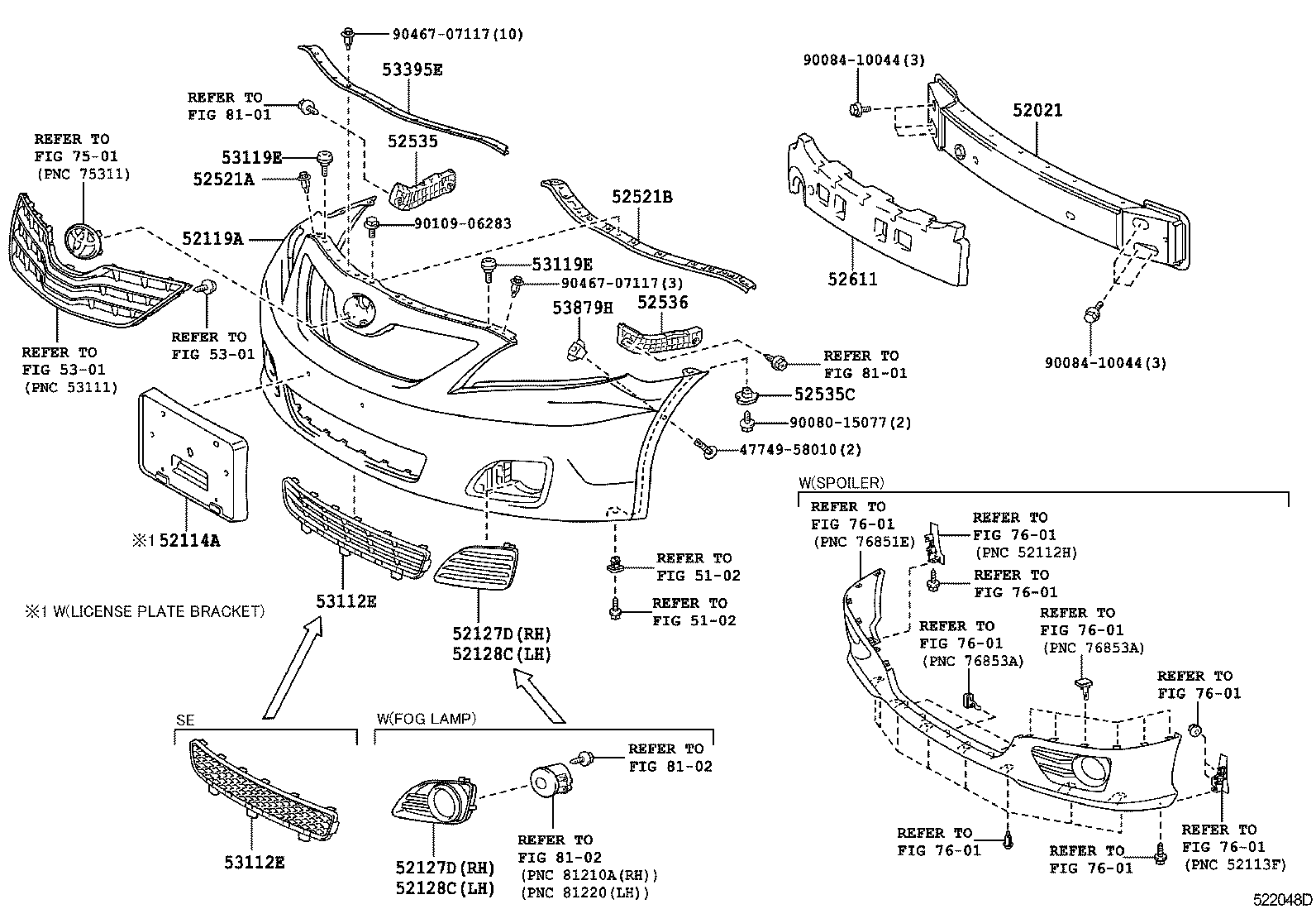  CAMRY NAP |  FRONT BUMPER BUMPER STAY