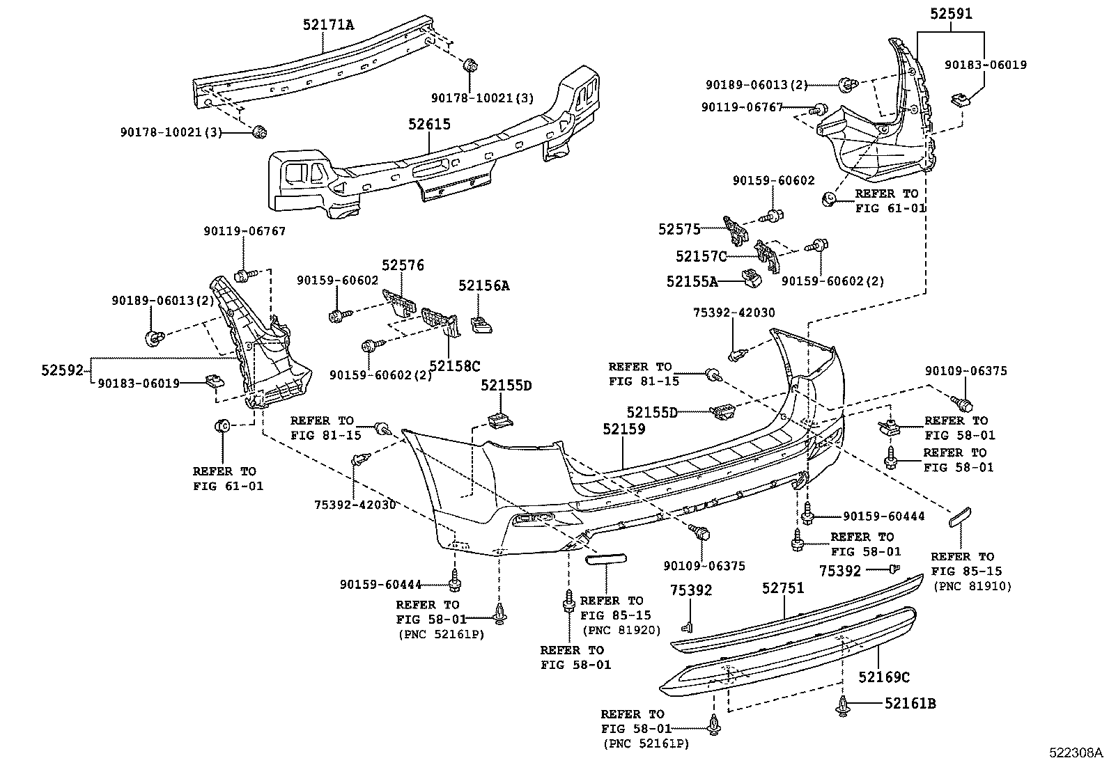  HIGHLANDER JPP |  REAR BUMPER BUMPER STAY