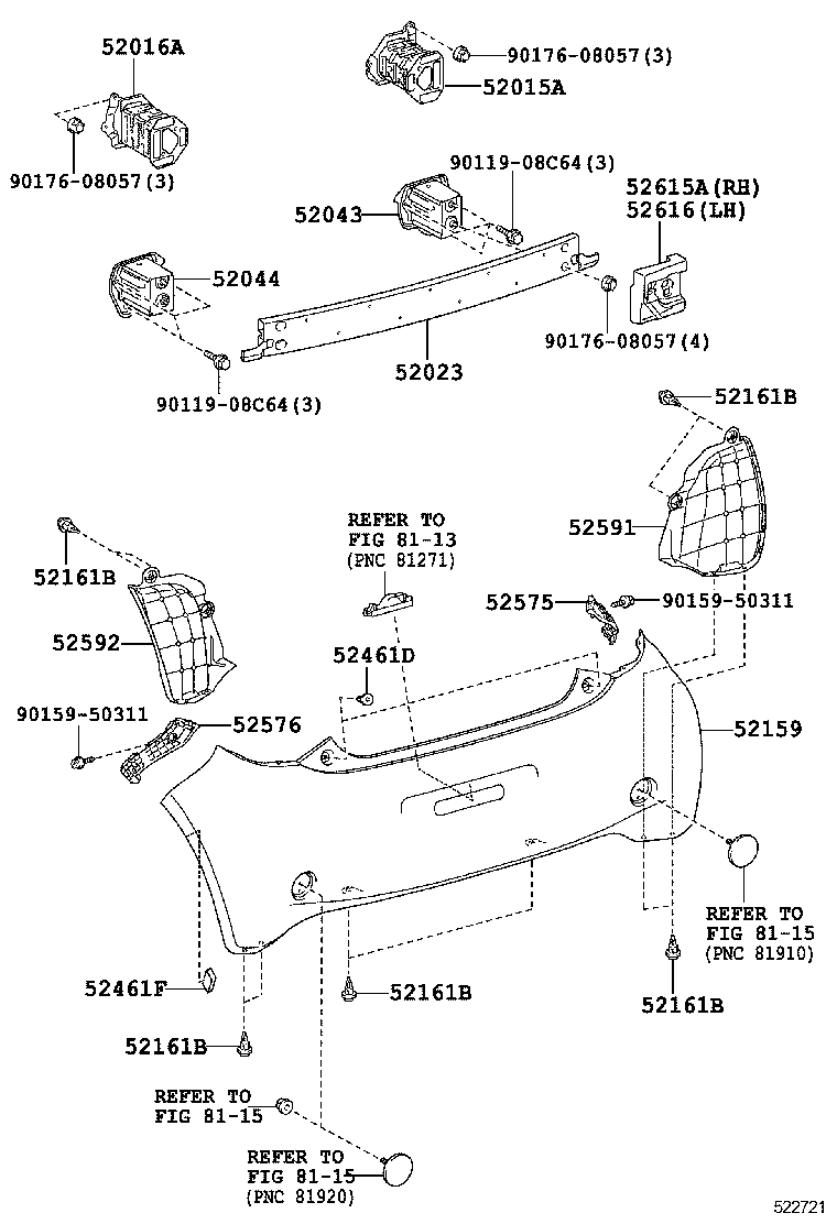  SCION IQ EV |  REAR BUMPER BUMPER STAY