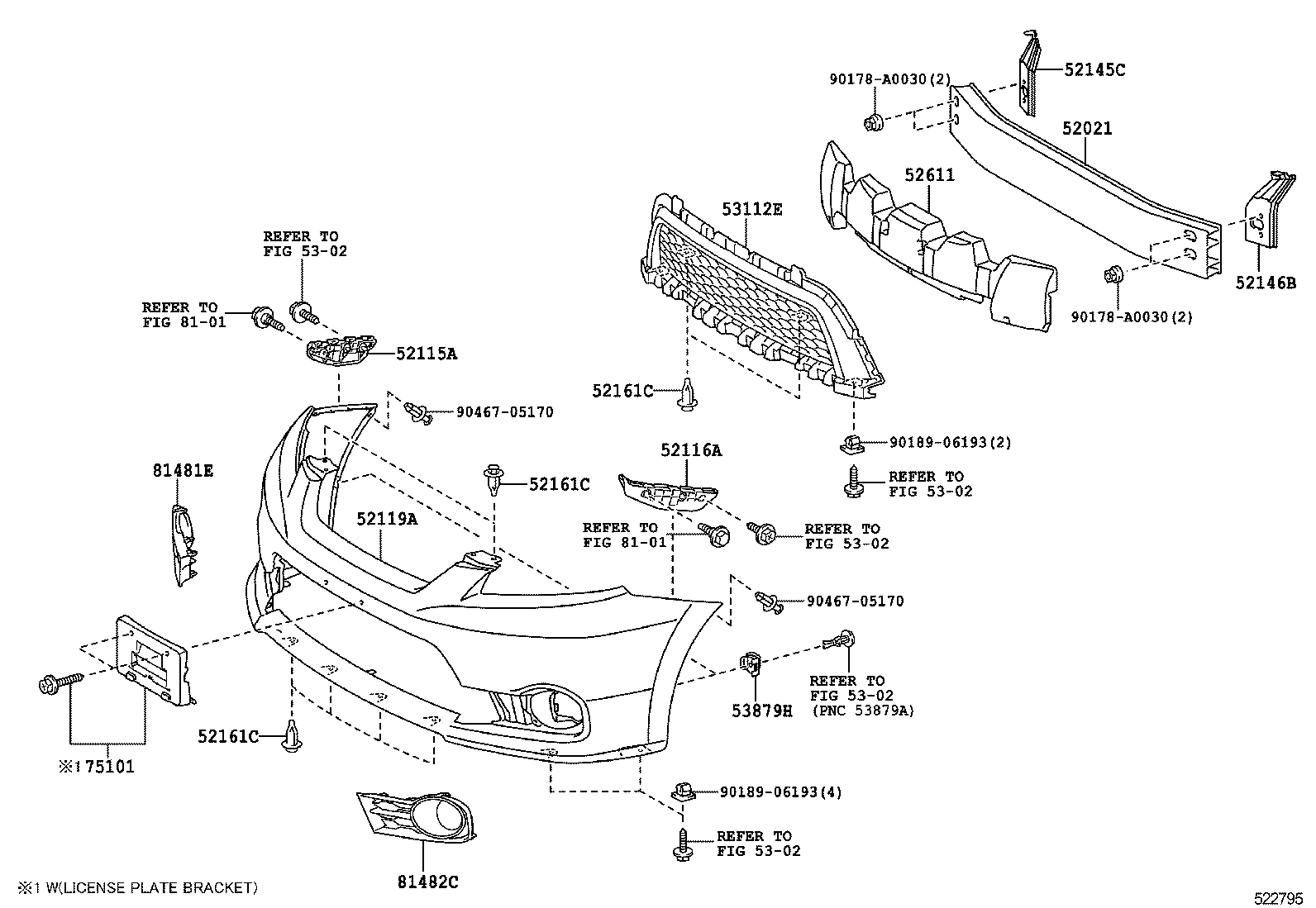  MATRIX |  FRONT BUMPER BUMPER STAY