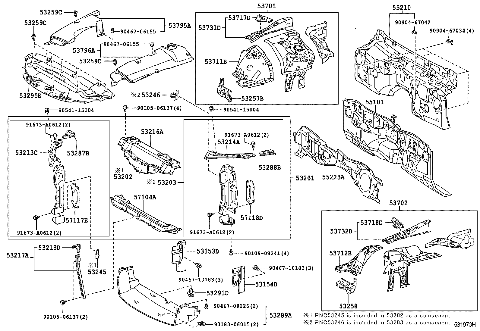  IS250 350 |  FRONT FENDER APRON DASH PANEL