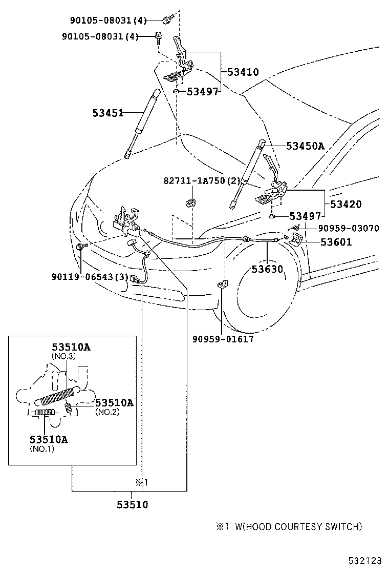  CAMRY JPP |  HOOD LOCK HINGE