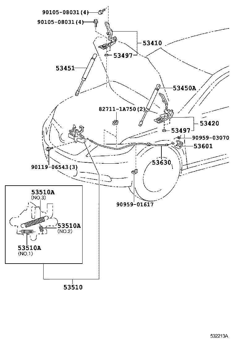  CAMRY HV JPP |  HOOD LOCK HINGE