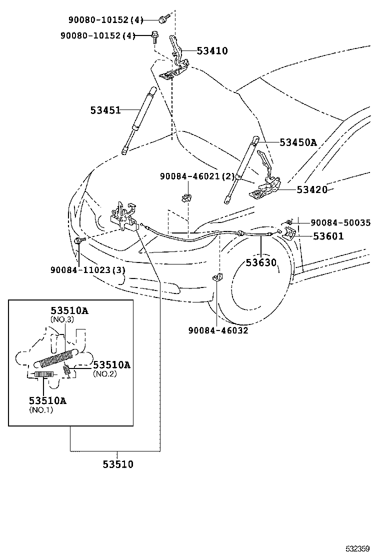  CAMRY HV NAP |  HOOD LOCK HINGE