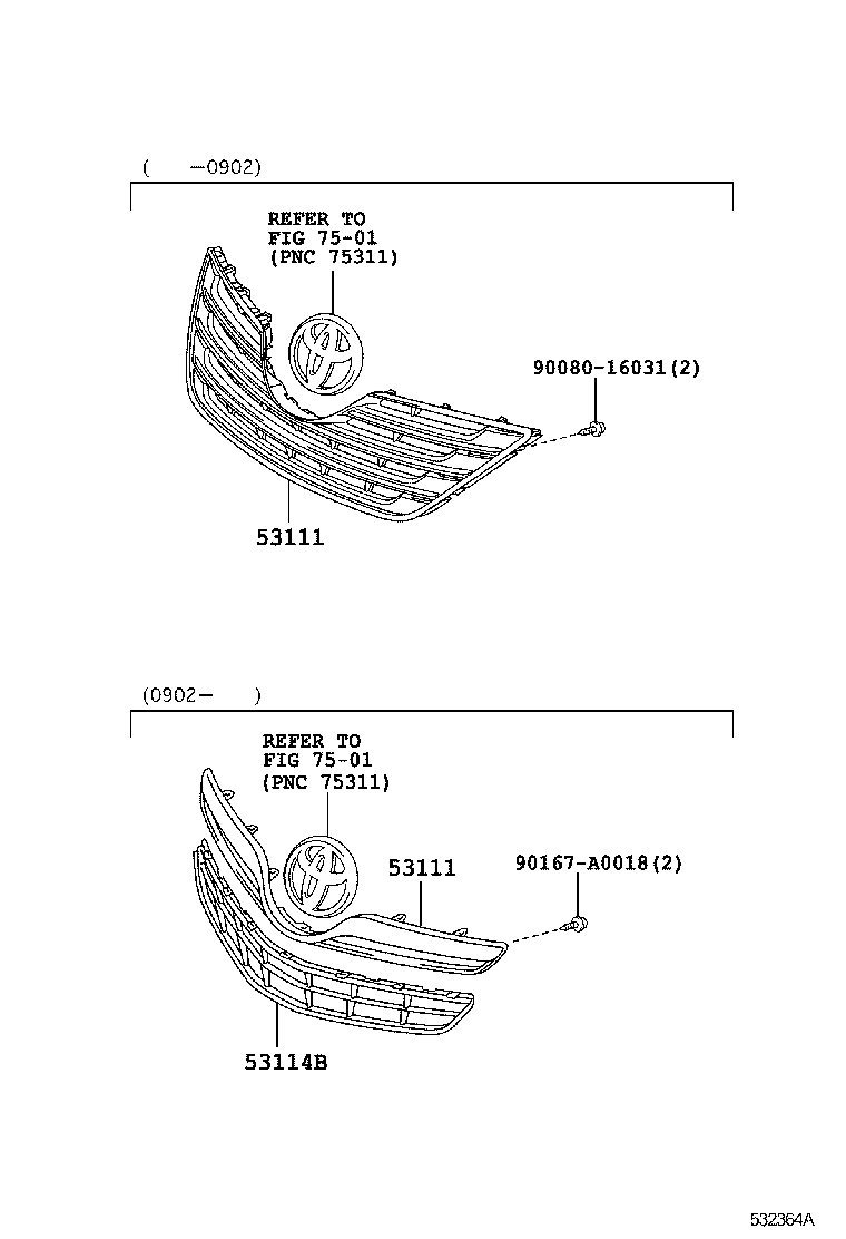  CAMRY HV NAP |  RADIATOR GRILLE