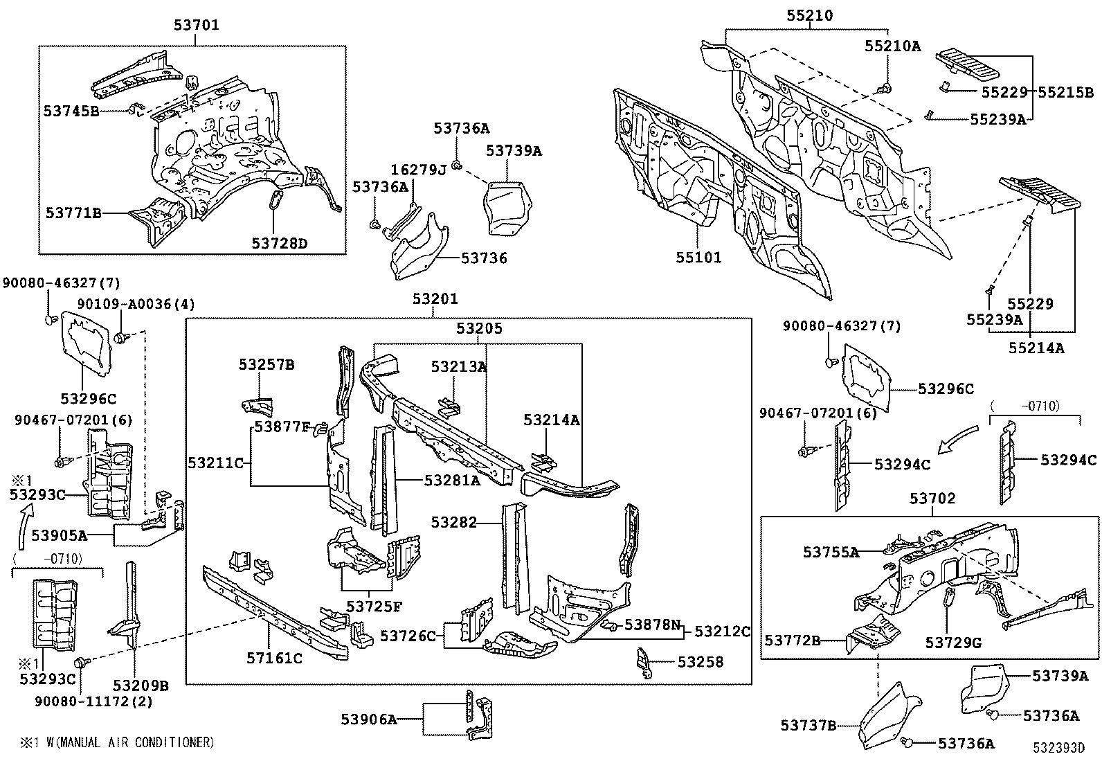  TUNDRA |  FRONT FENDER APRON DASH PANEL