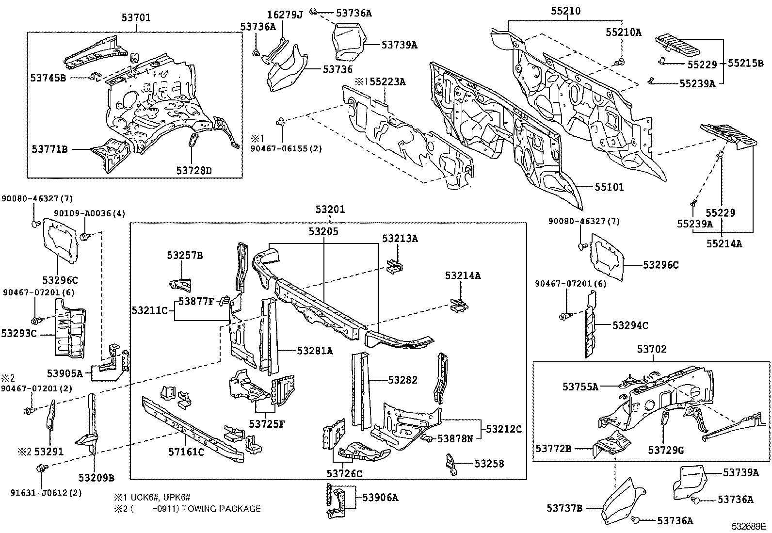  SEQUOIA |  FRONT FENDER APRON DASH PANEL