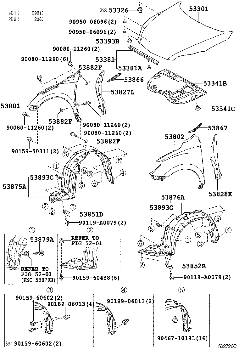  MATRIX |  HOOD FRONT FENDER