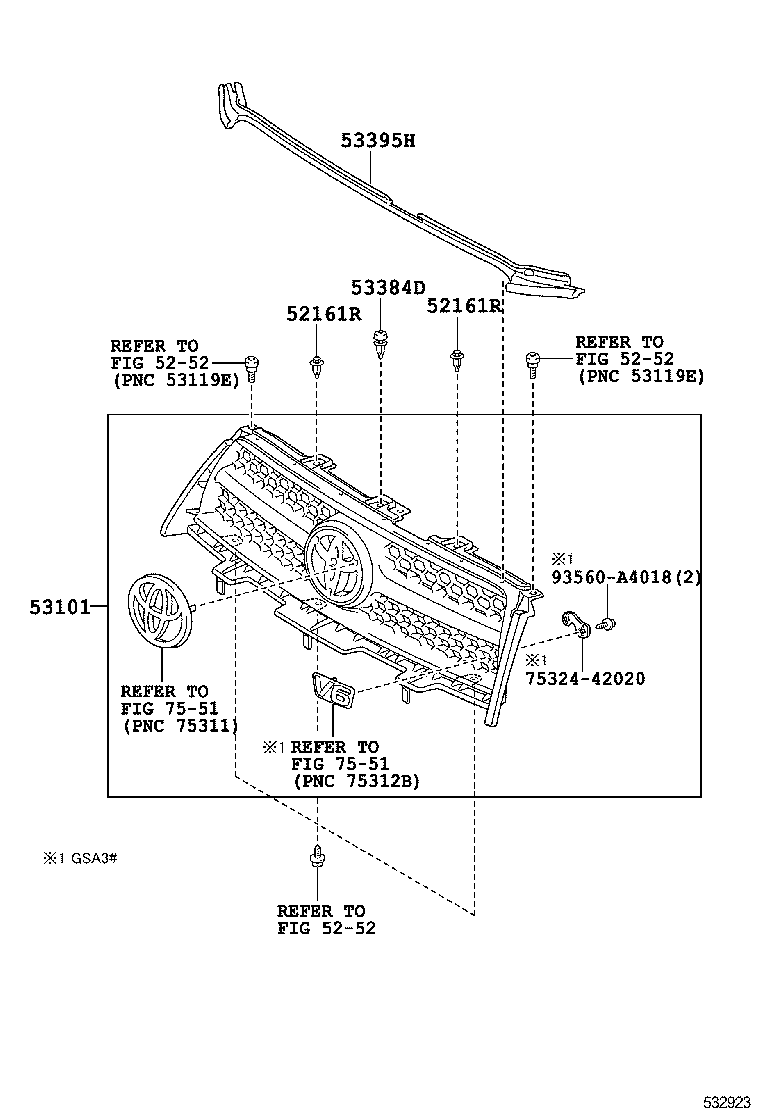  RAV4 NAP |  RADIATOR GRILLE