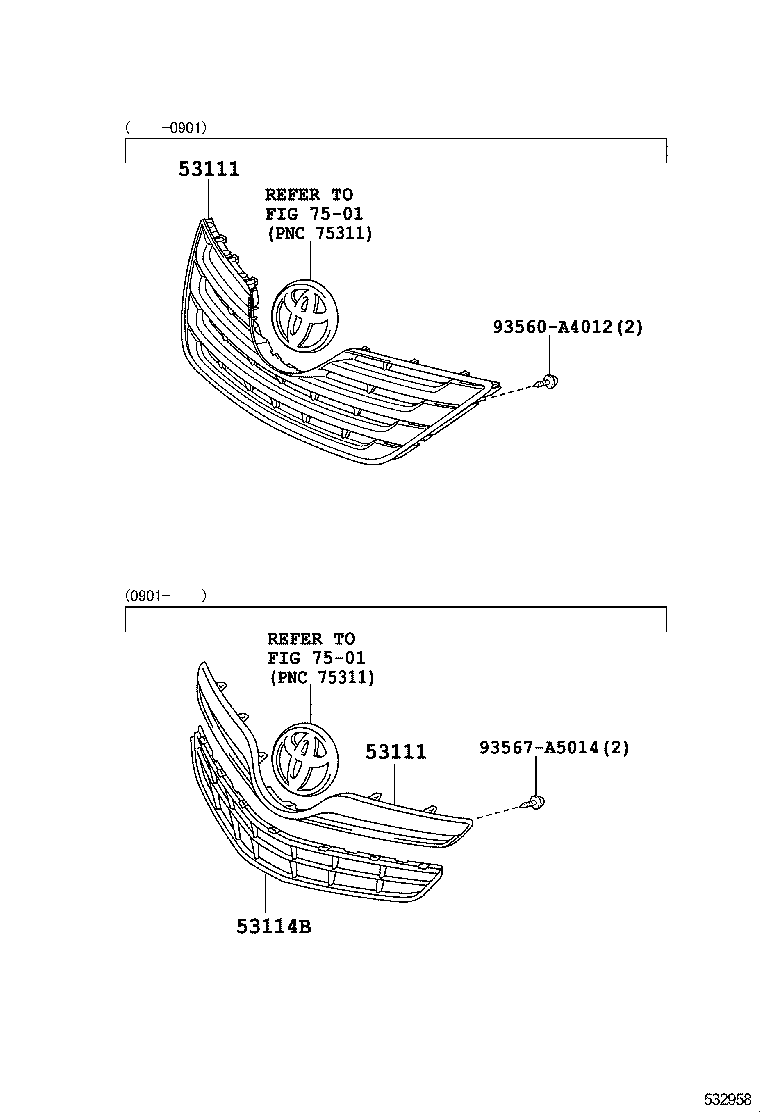  CAMRY HV JPP |  RADIATOR GRILLE