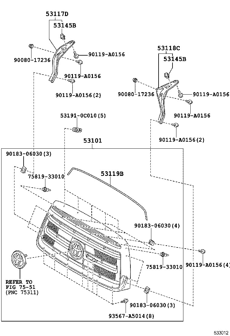  TUNDRA |  RADIATOR GRILLE