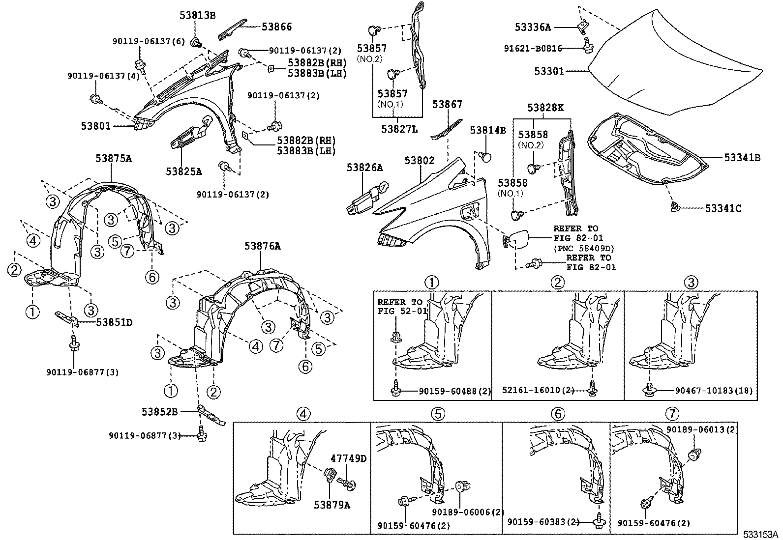  PRIUS PLUG IN HBD |  HOOD FRONT FENDER
