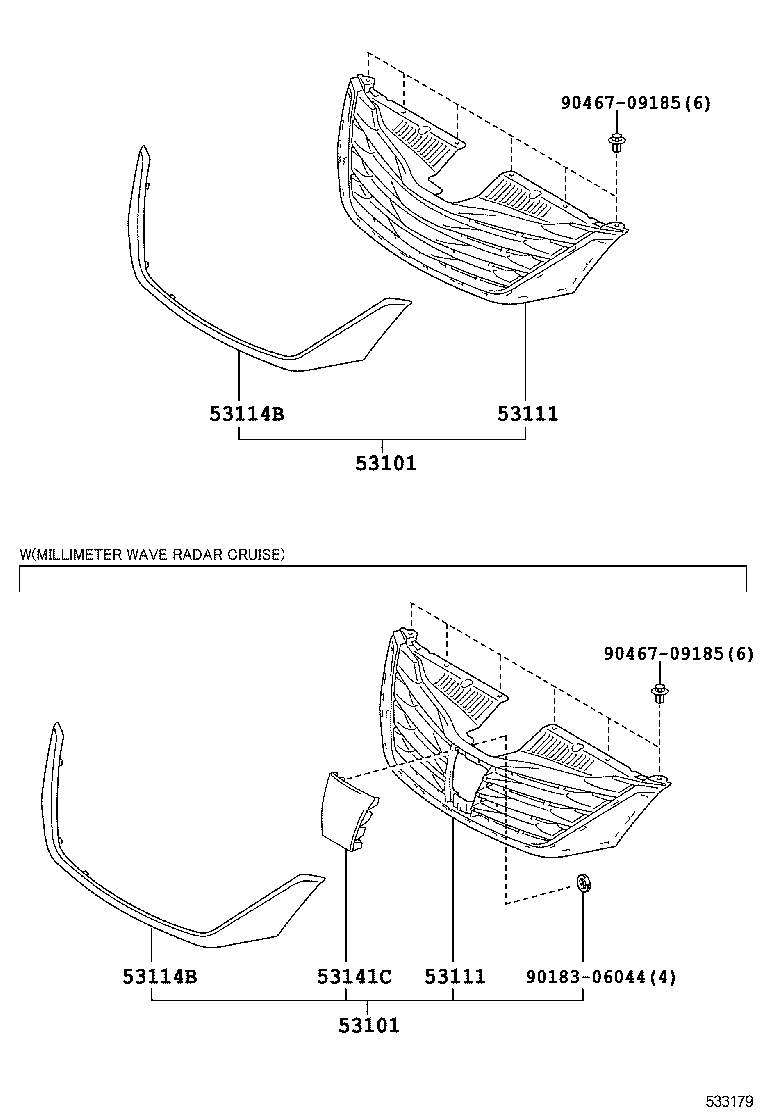  SIENNA |  RADIATOR GRILLE