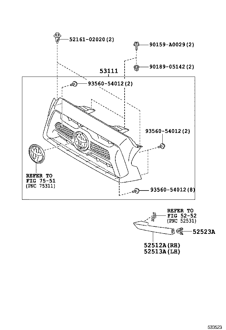  TACOMA |  RADIATOR GRILLE