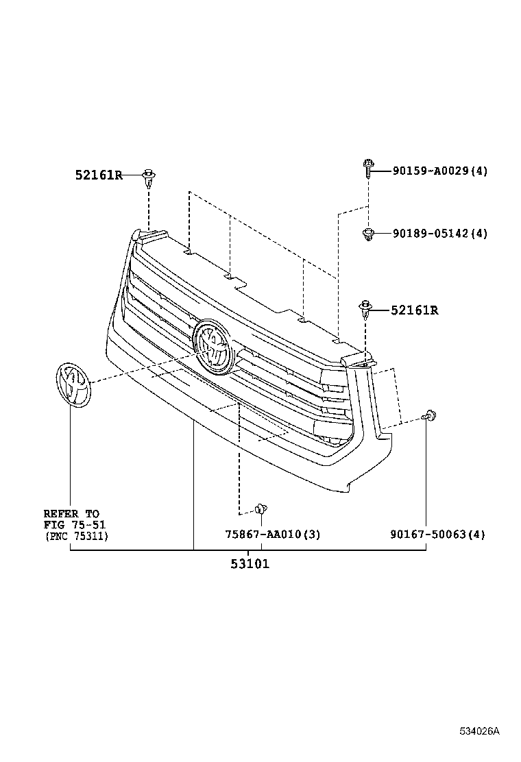  TUNDRA |  RADIATOR GRILLE