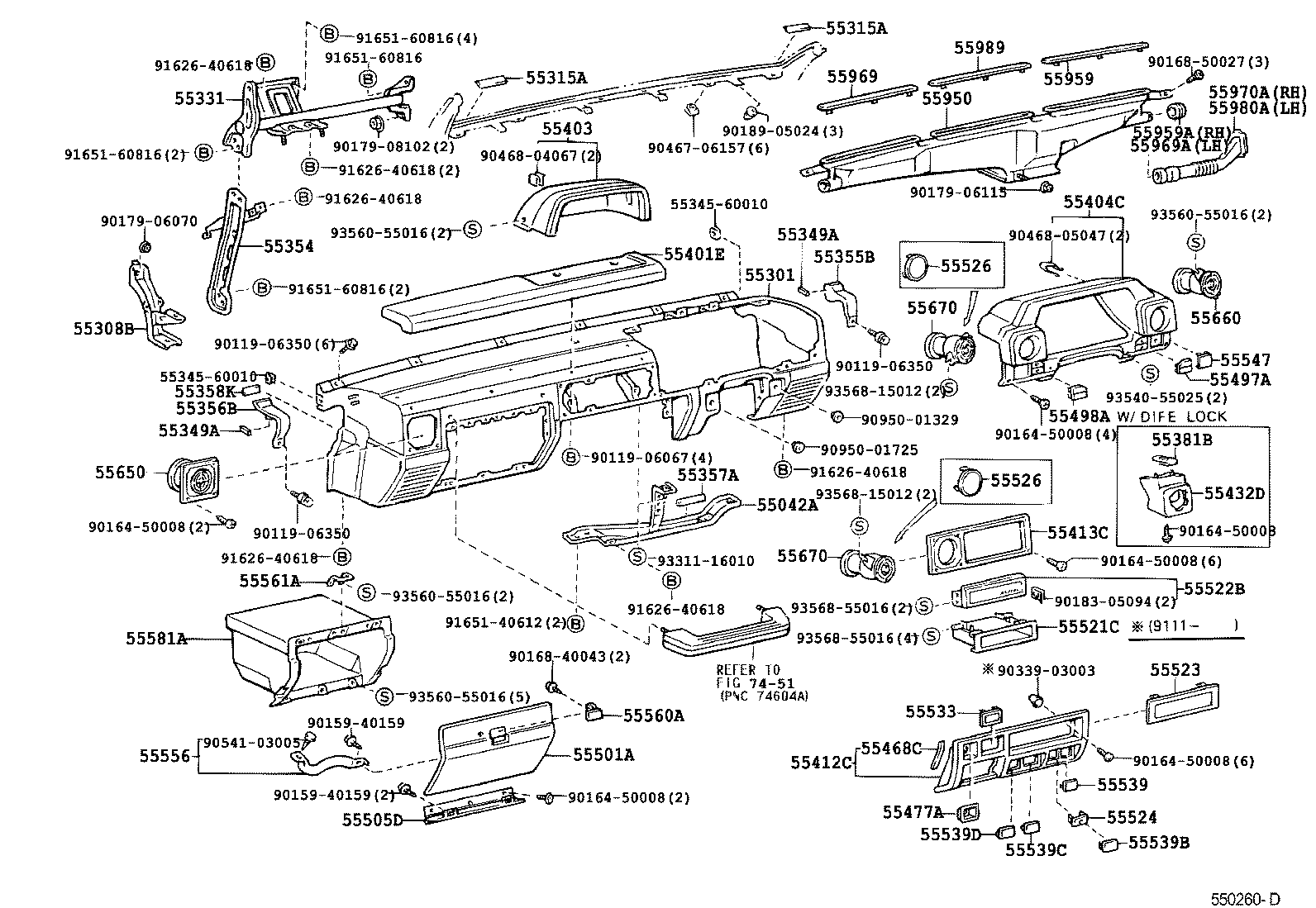 LAND CRUISER 70 | INSTRUMENT PANEL GLOVE COMPARTMENT