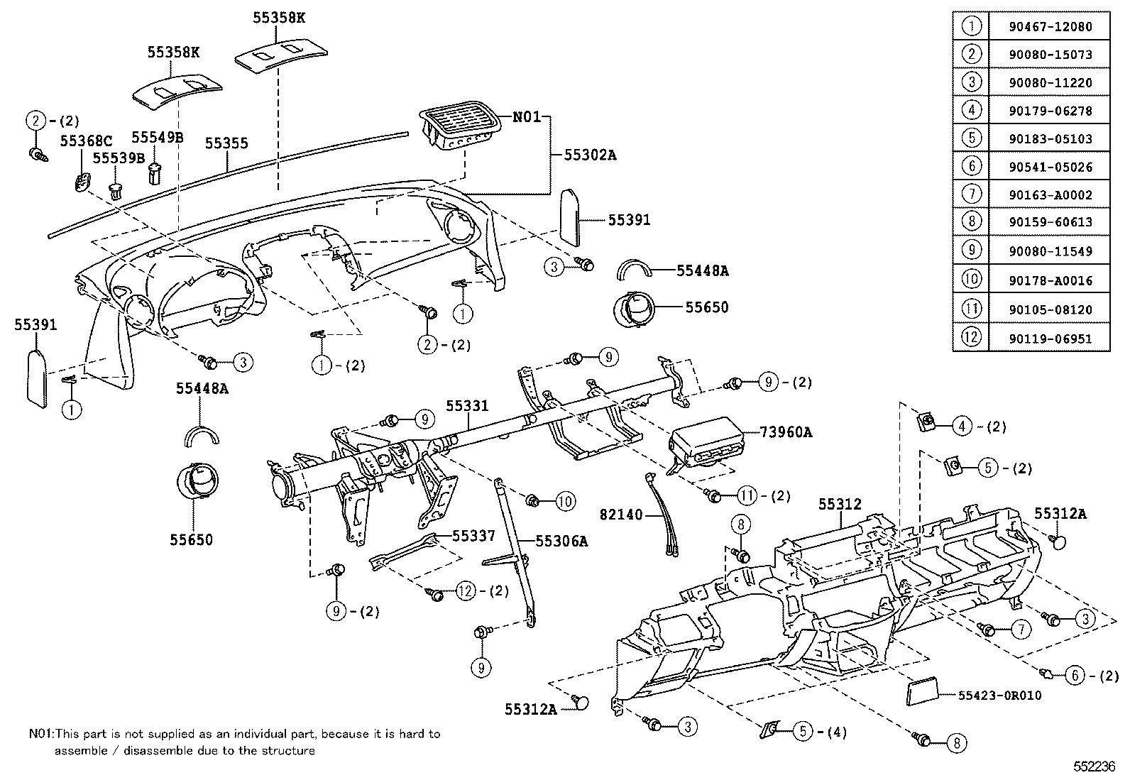  RAV4 NAP |  INSTRUMENT PANEL GLOVE COMPARTMENT