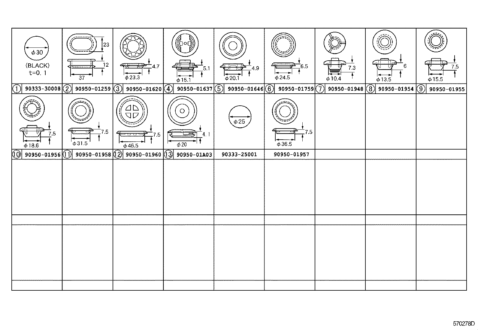  SCION XD |  HOLE PLUG