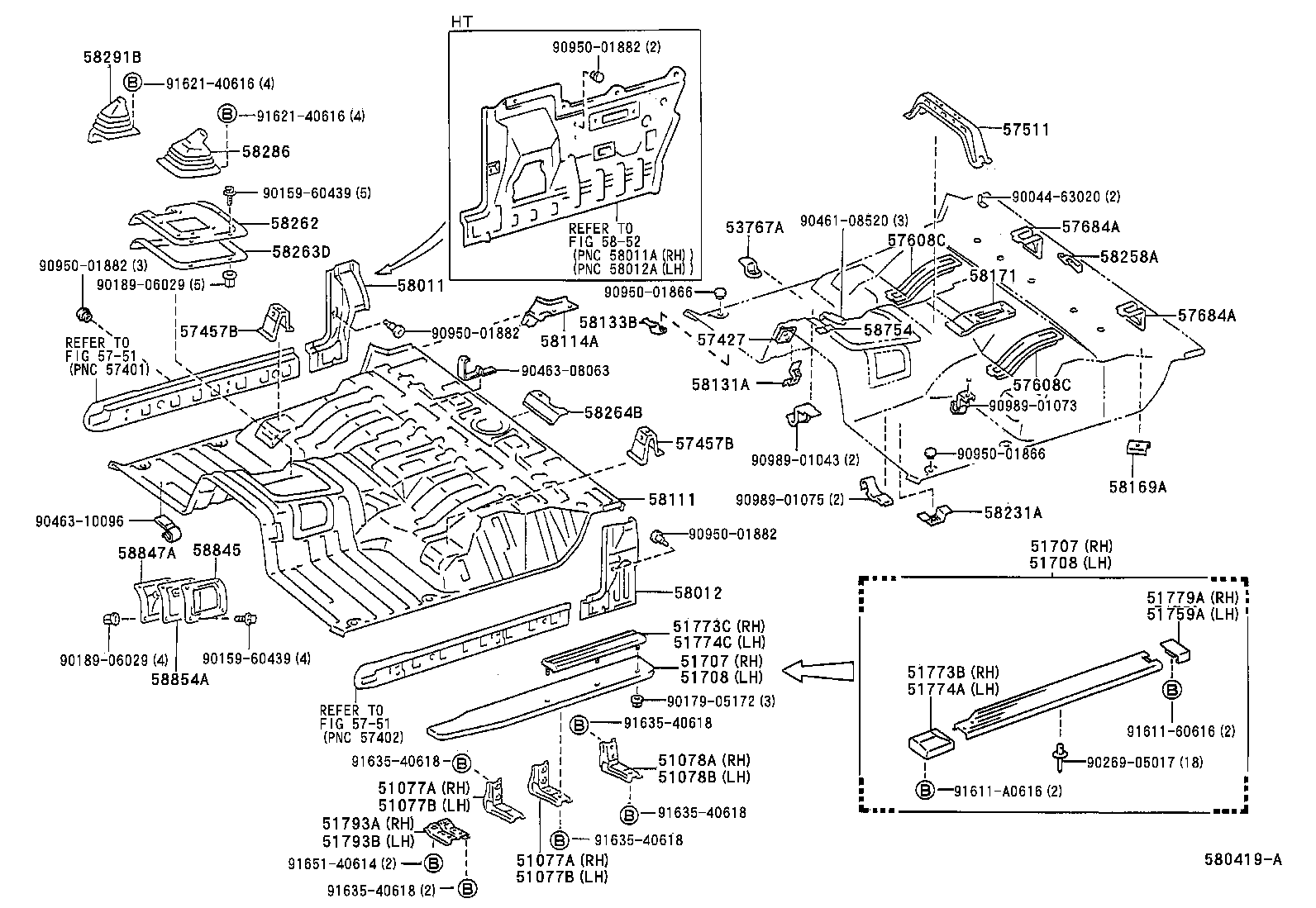 LAND CRUISER 70 | FRONT FLOOR PANEL FRONT FLOOR MEMBER