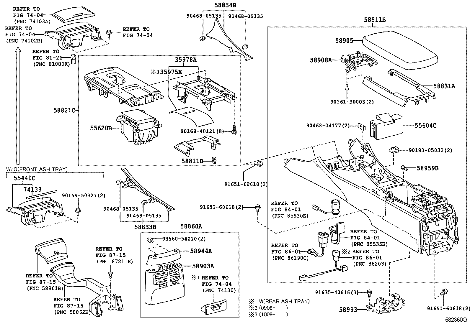  IS250 350 |  CONSOLE BOX BRACKET