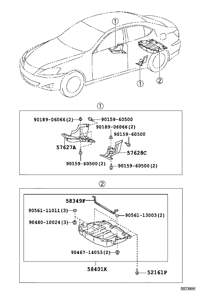  IS250 350 |  FLOOR PAN LOWER BACK PANEL