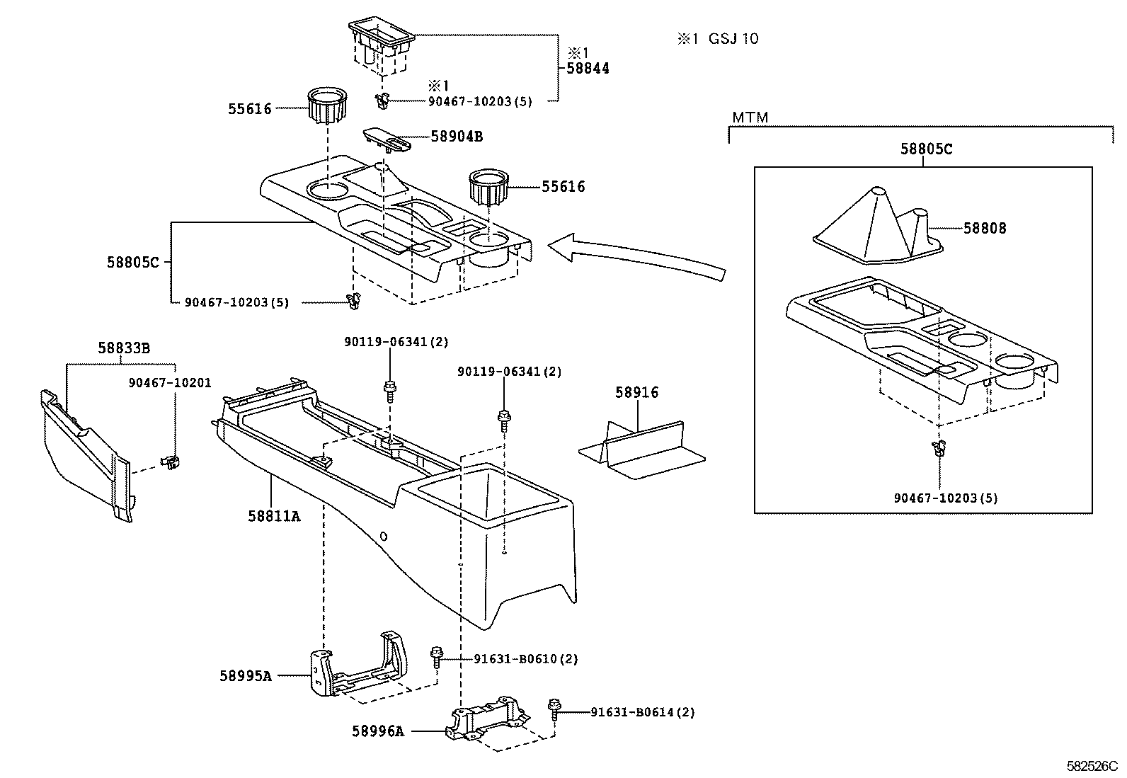  FJ CRUISER |  CONSOLE BOX BRACKET