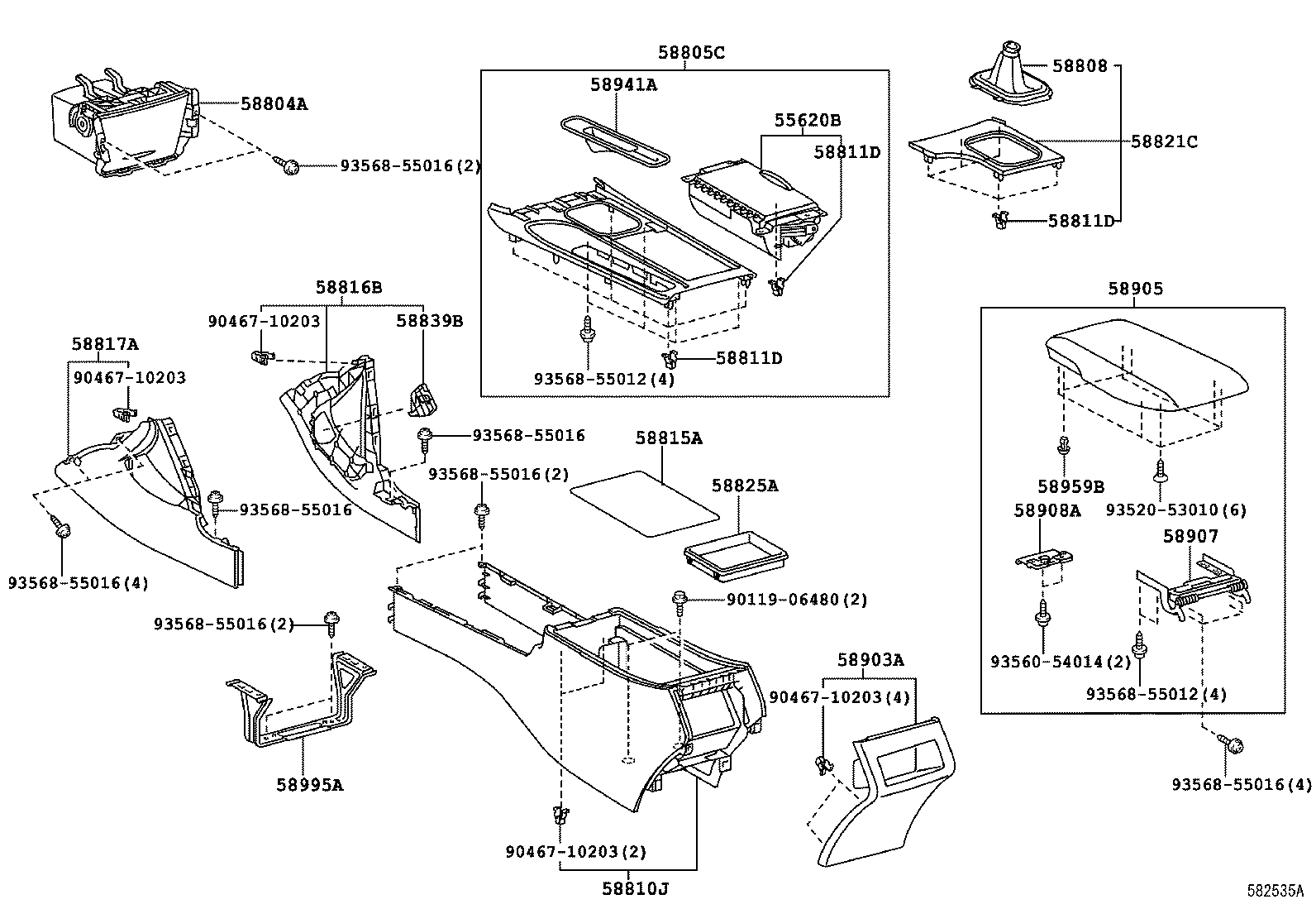 CAMRY JPP |  CONSOLE BOX BRACKET