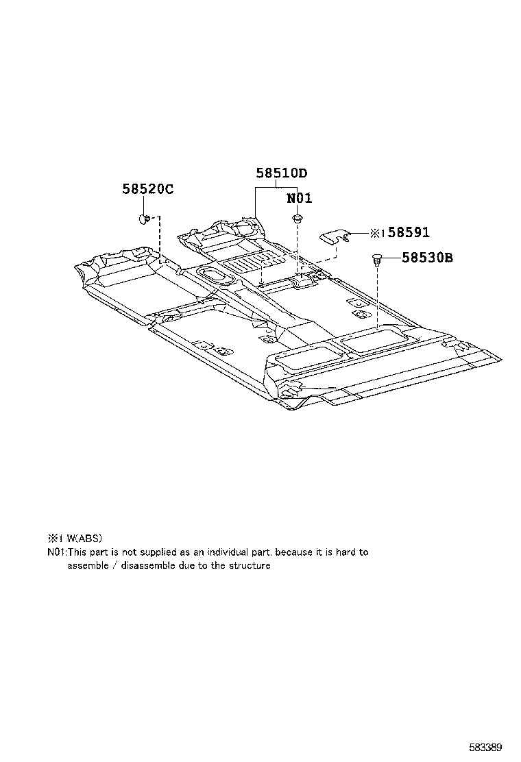  HILUX |  FLOOR MAT SILENCER PAD