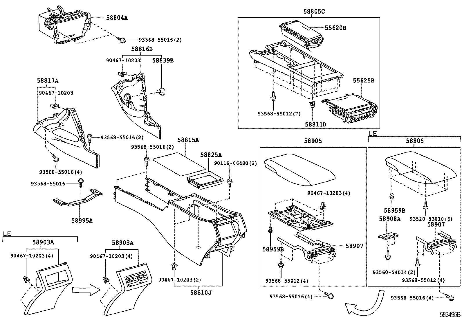  CAMRY JPP |  CONSOLE BOX BRACKET