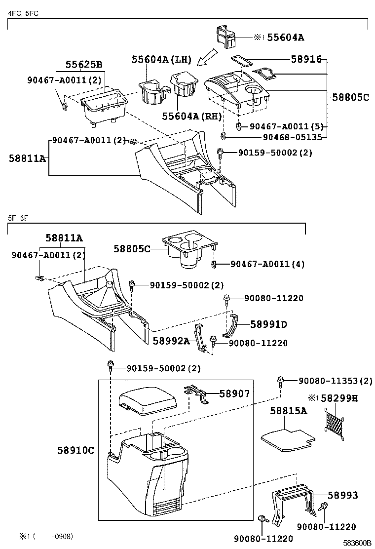  TACOMA |  CONSOLE BOX BRACKET