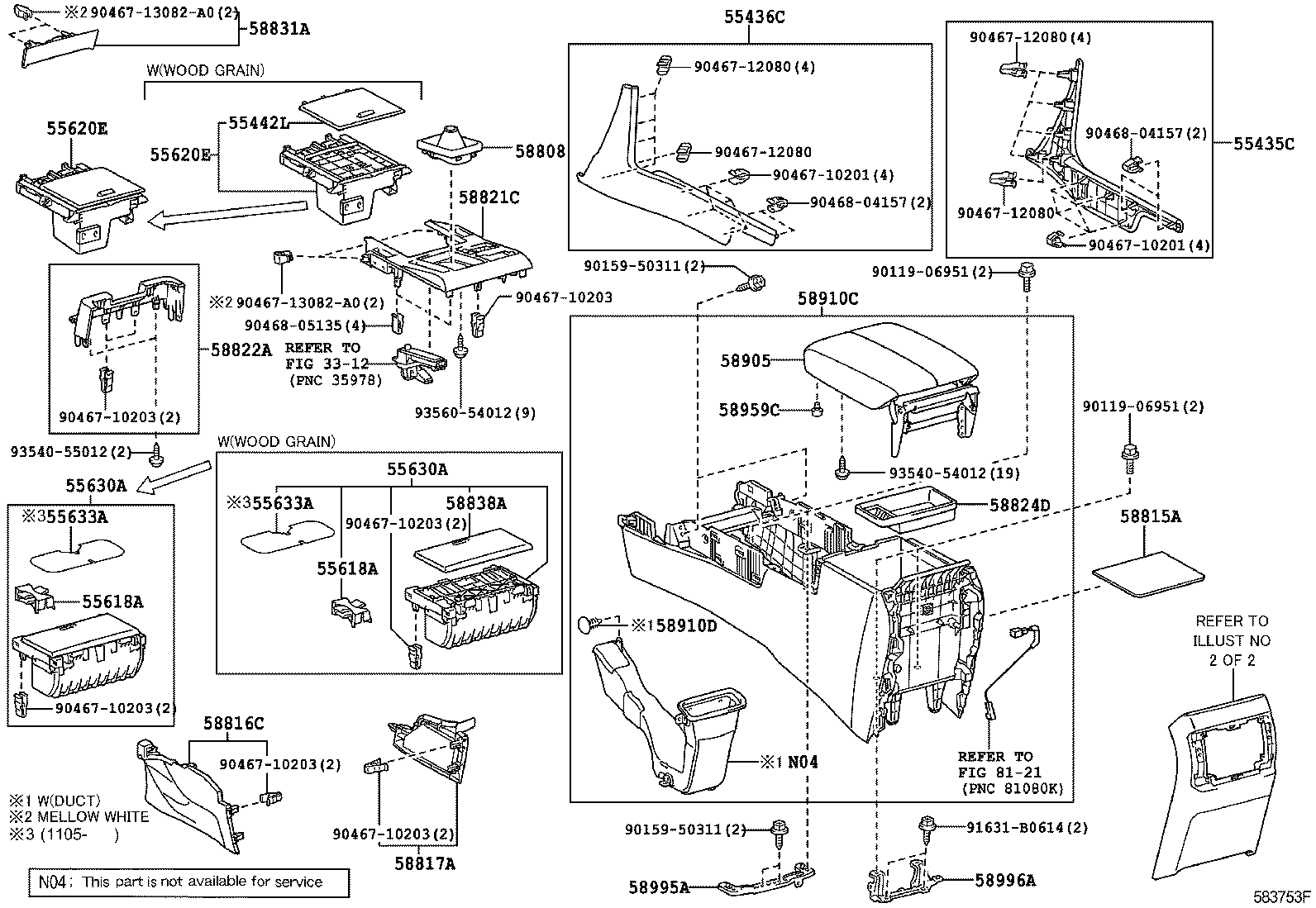  GX460 |  CONSOLE BOX BRACKET