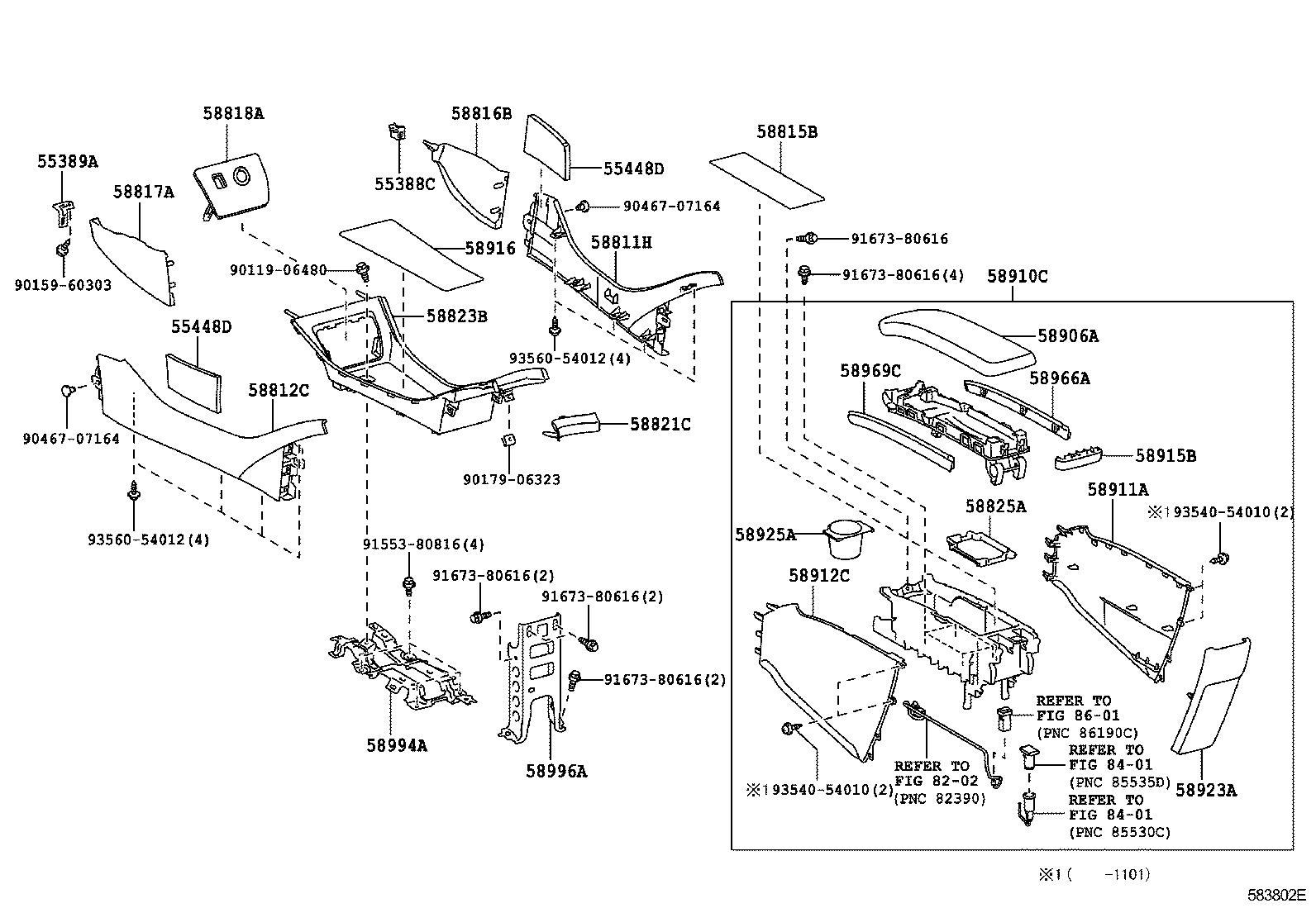  PRIUS PLUG IN HBD |  CONSOLE BOX BRACKET