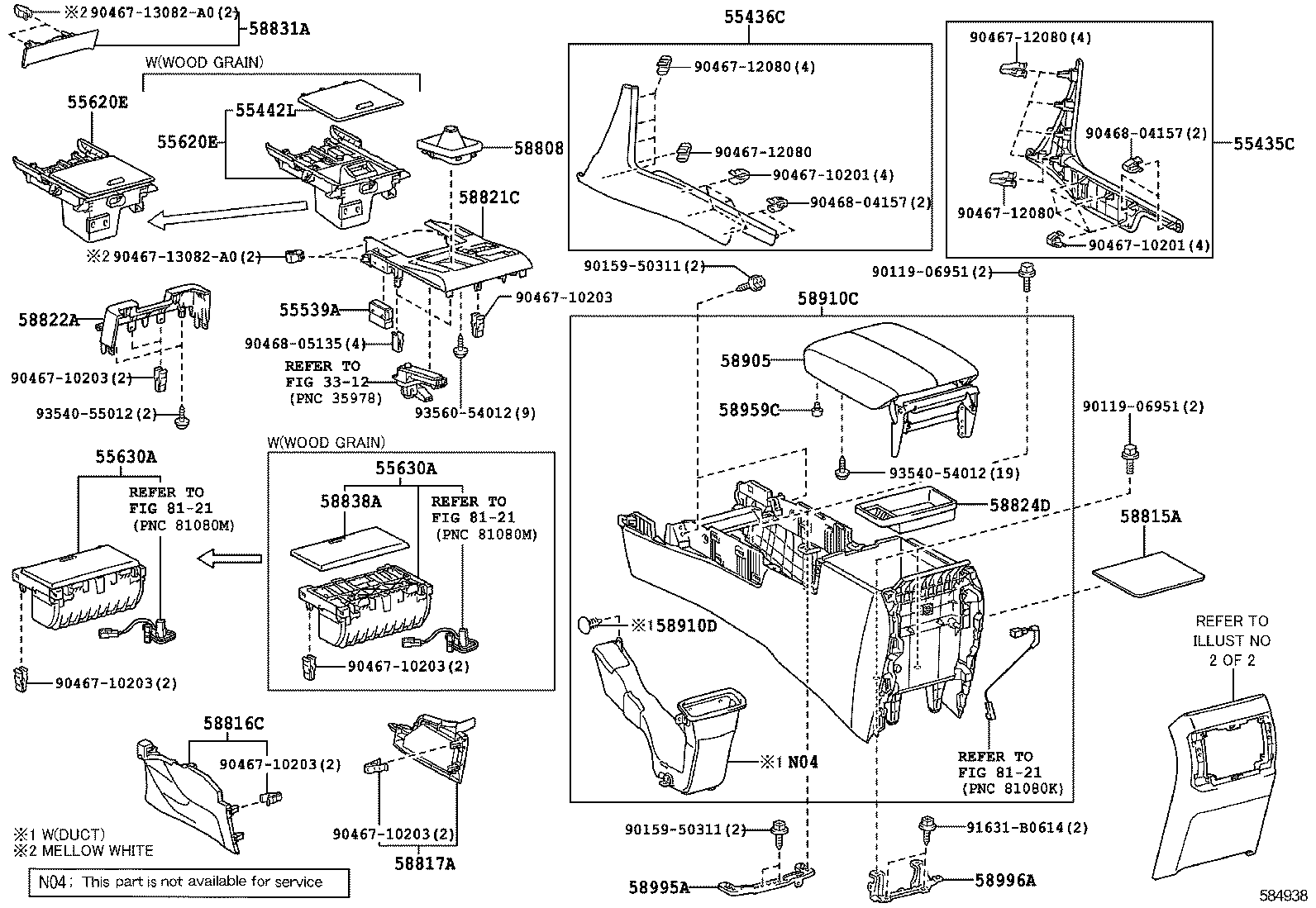  GX460 |  CONSOLE BOX BRACKET