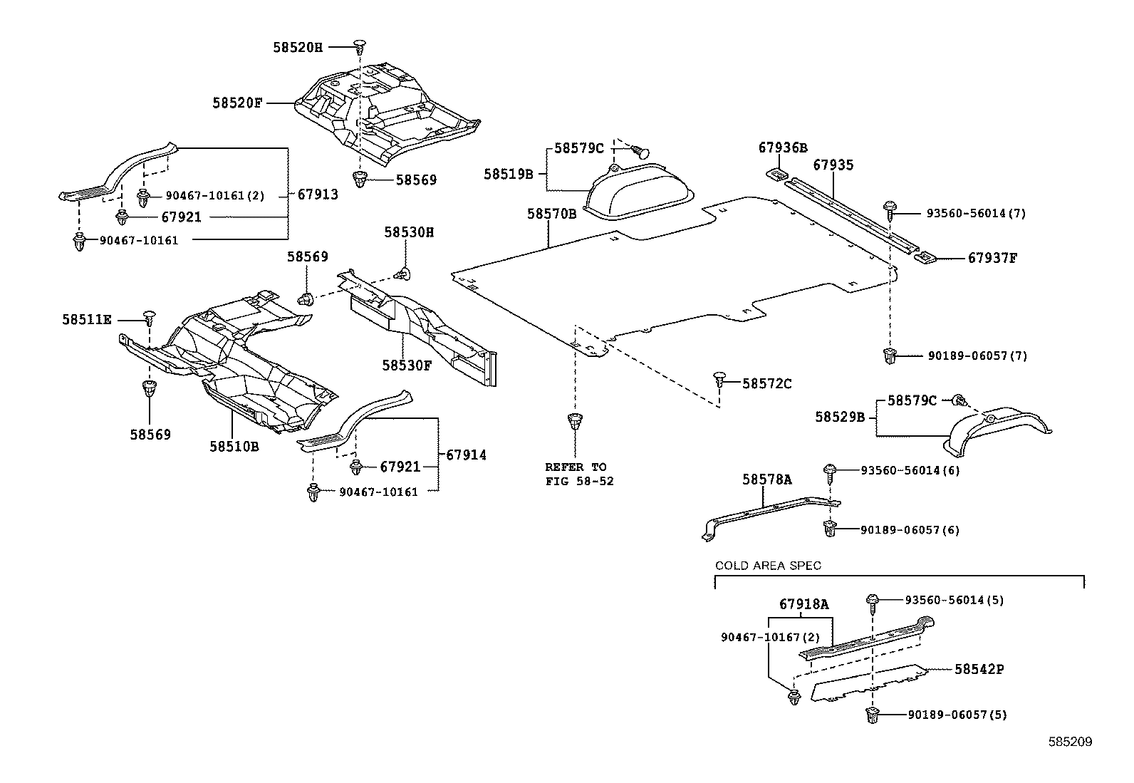  HIACE |  FLOOR MAT SILENCER PAD