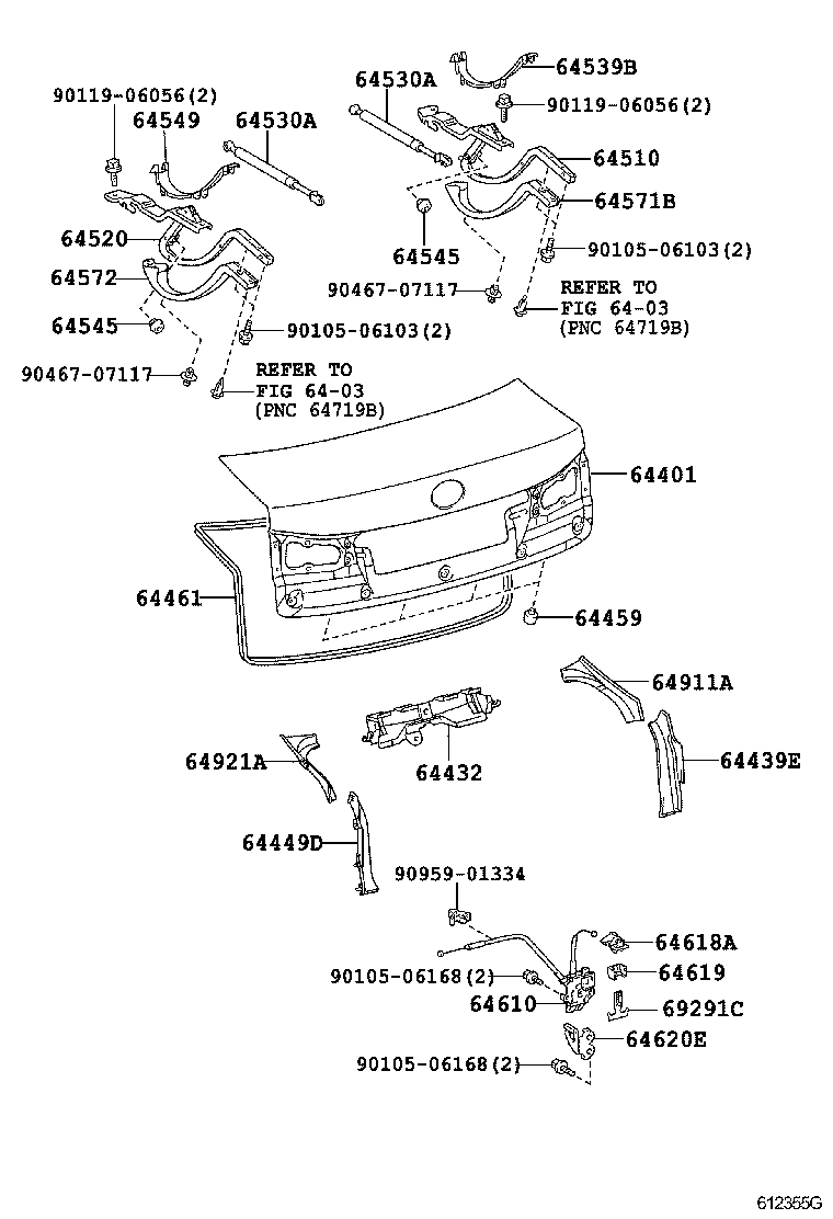  IS250 350 |  LUGGAGE COMPARTMENT DOOR LOCK