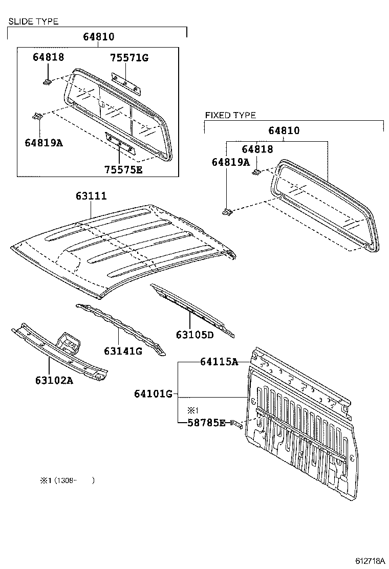  TUNDRA |  ROOF PANEL BACK PANEL