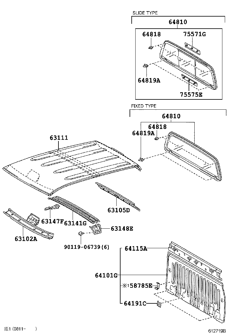  TUNDRA |  ROOF PANEL BACK PANEL