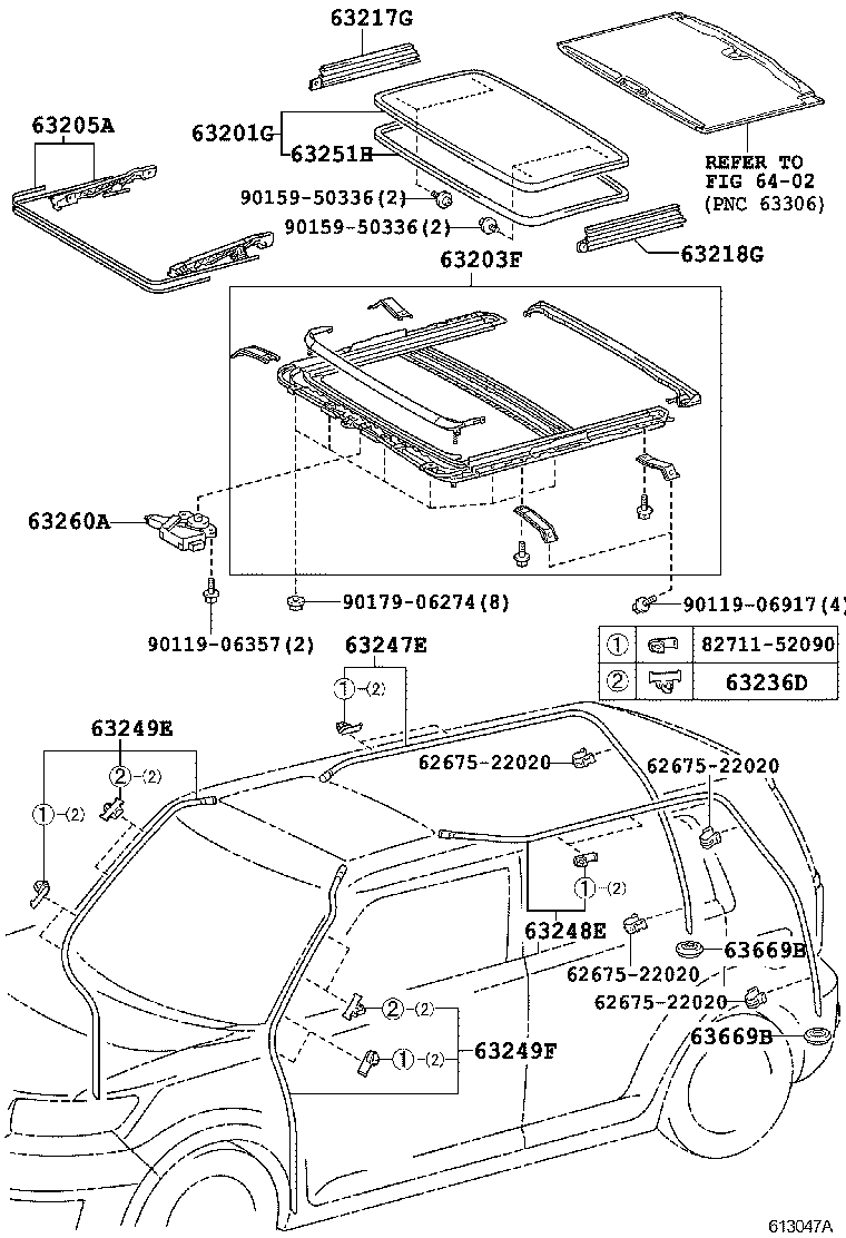  SCION XB |  ROOF PANEL BACK WINDOW GLASS