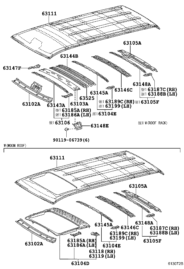  SEQUOIA |  ROOF PANEL BACK PANEL