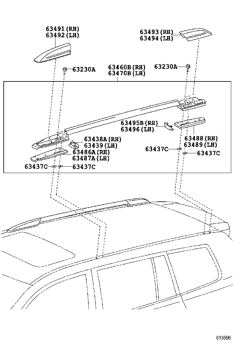  HIGHLANDER NAP |  ROOF PANEL BACK WINDOW GLASS