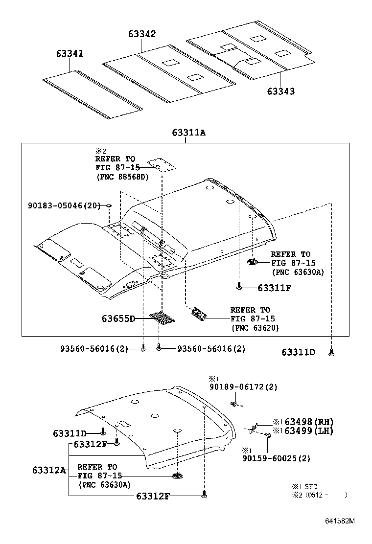  HIACE |  ROOF HEADLINING SILENCER PAD