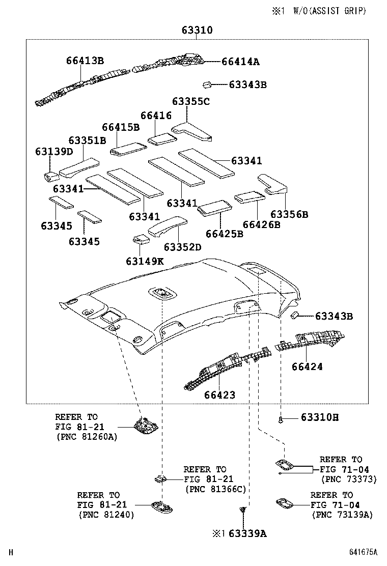  YARIS |  ROOF HEADLINING SILENCER PAD