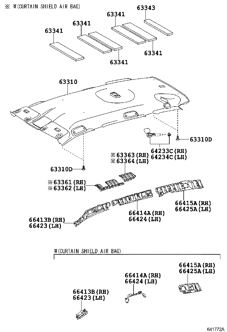  RAV4 JPP |  ROOF HEADLINING SILENCER PAD