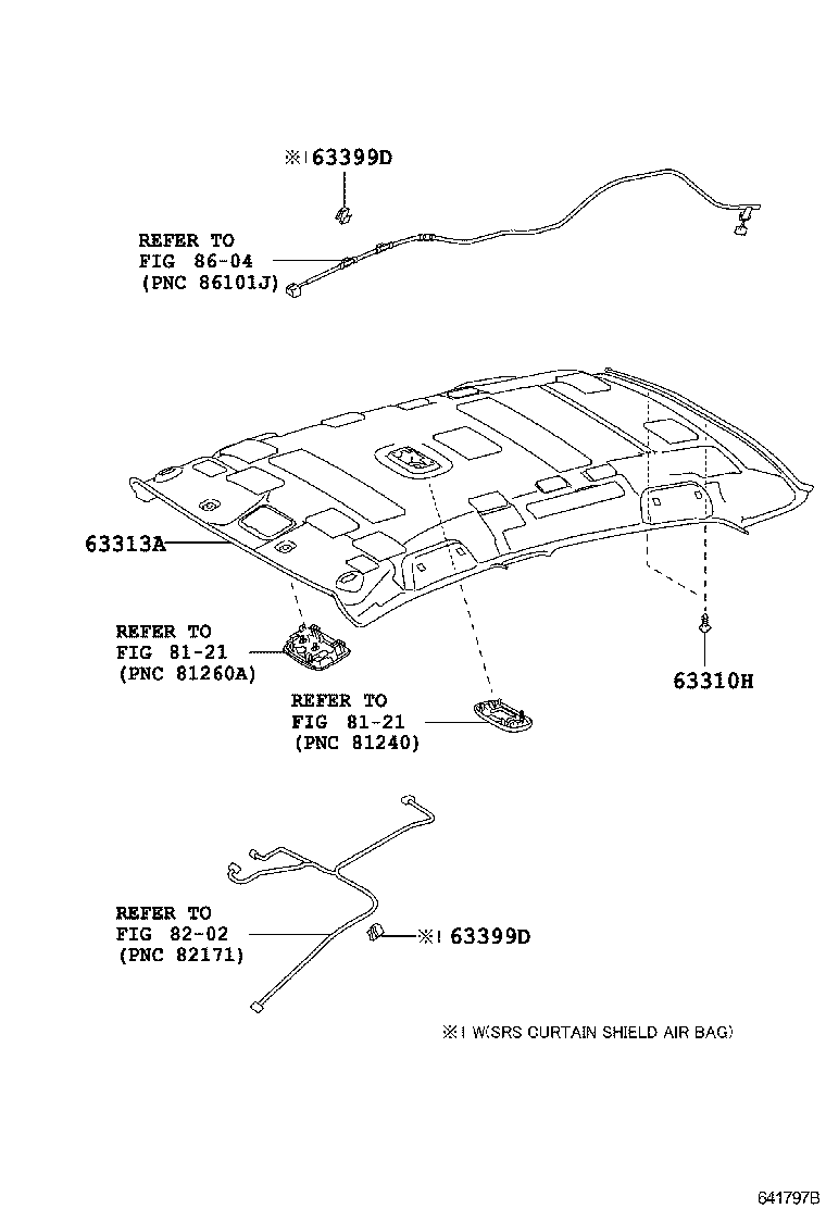  YARIS |  ROOF HEADLINING SILENCER PAD